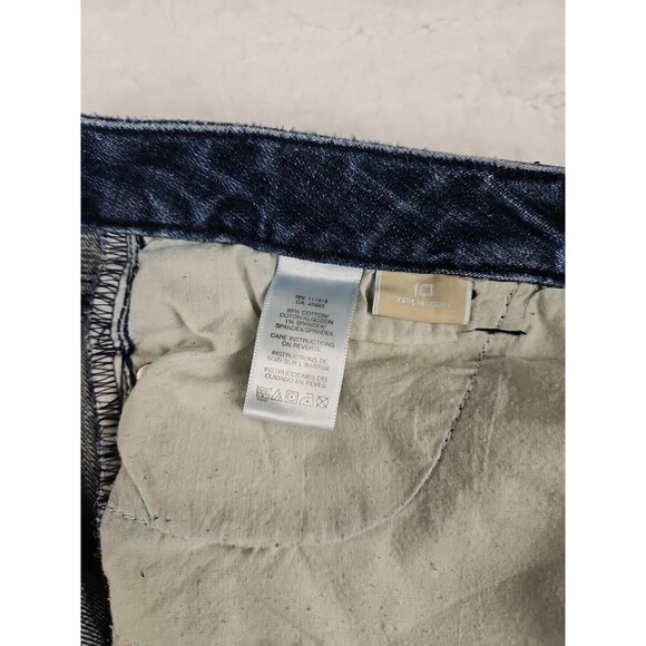 MK Michael Kors Womens size 10 Tapered Leg Mid Rise Stretch Jeans Dark Blue - Picture 6 of 10